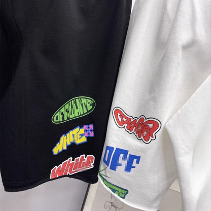 OFF-Whlte Colorful logo badge shorts#25