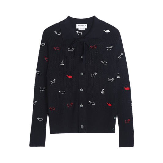 2025SS Animal Embroidery Lace-Up Thin Jacket THOM TREND