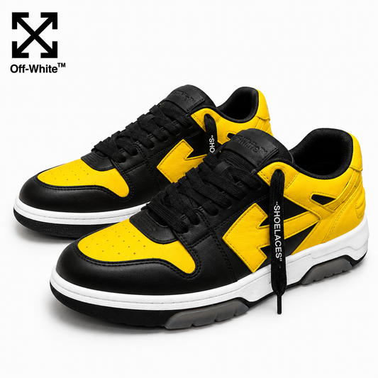 OFF-Whlte Arrow Logo Leather Sneakers #42
