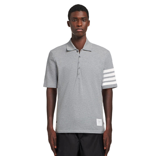 Thom Browne 4-Bar Signature Cotton Polo Shirt