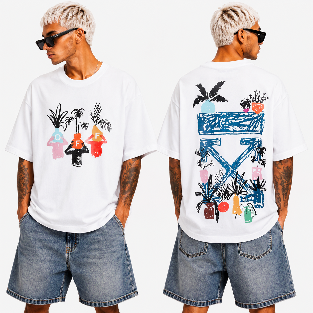 OFF-Whlte Arrow sign T-shirt#54