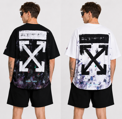 OFF-Whlte Arrow Logo Cotton T-shirt