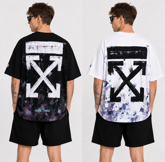 OFF-Whlte Arrow Logo Cotton T-shirt
