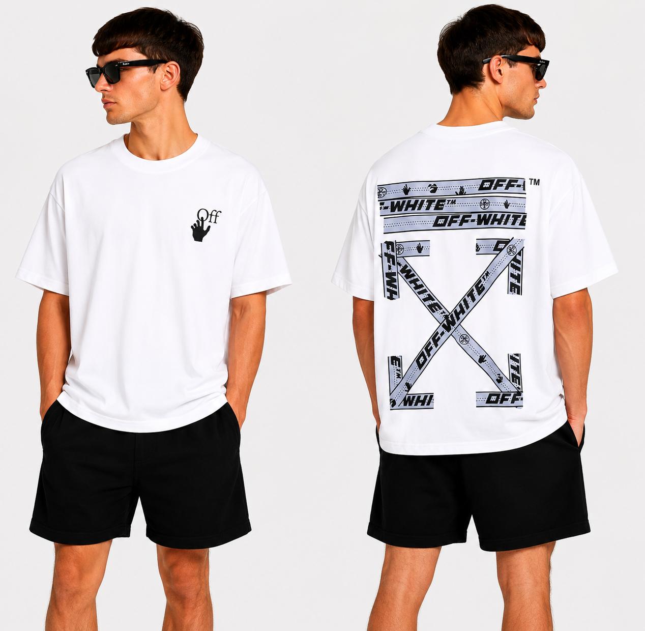 OFF-Whlte Arrow logo print T-shirt#88