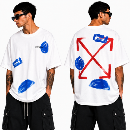 OFF-Whlte Arrow Logo Cotton T-shirt#32