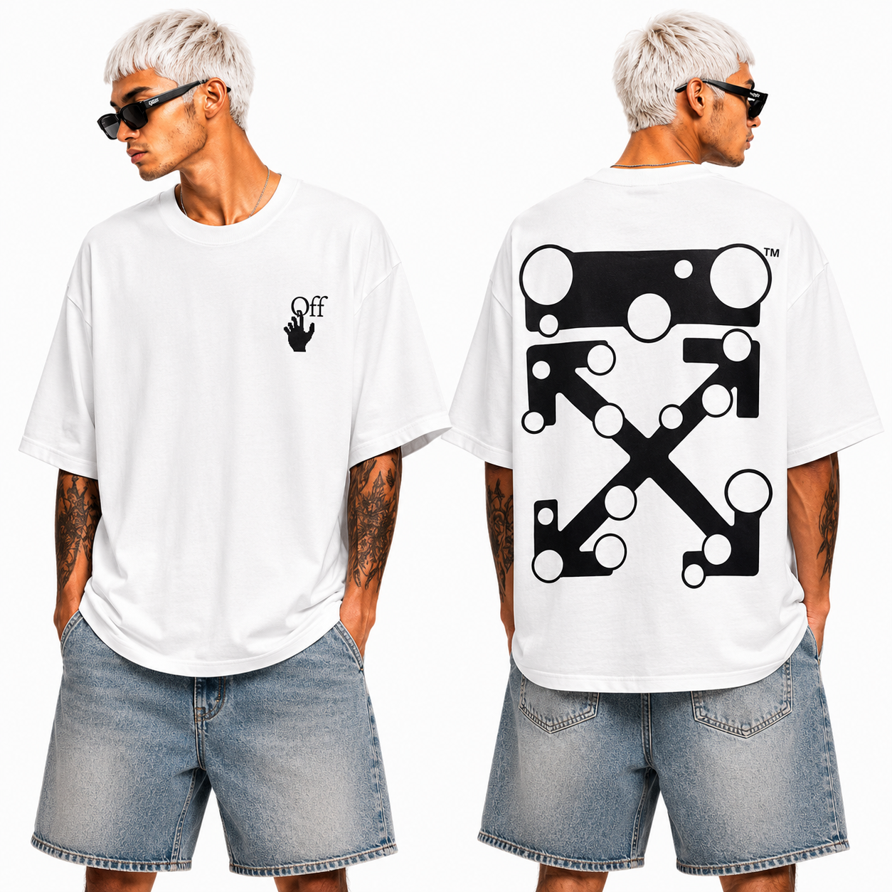 OFF-Whlte Arrow Logo Cotton T-shirt#23