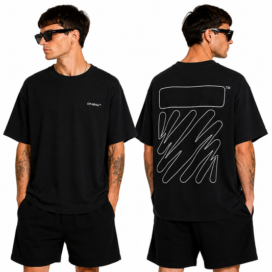 OFF-Whlte Arrow logo print T-shirt#78