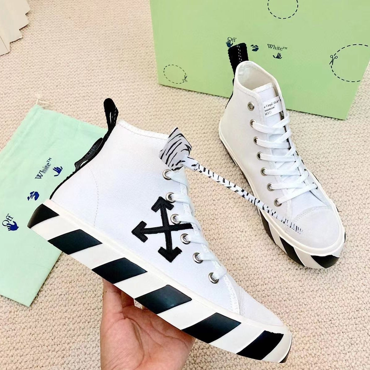 OFF-Whlte high-top sneakers#48