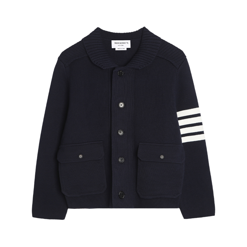Men's four-bar lapel sweater jacket THOM TREND