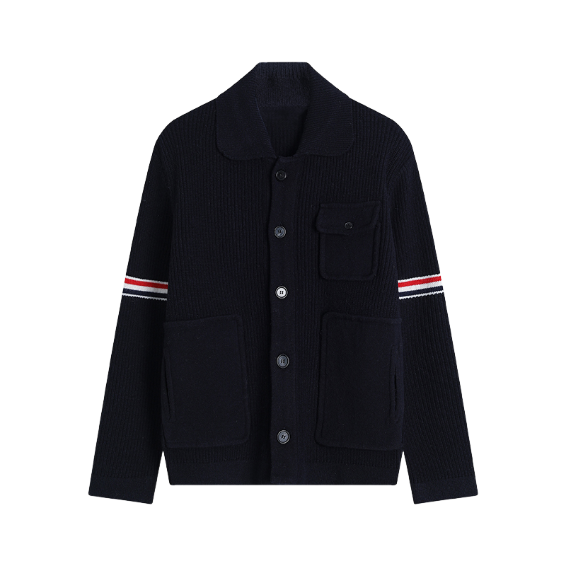 Men's double sleeve striped wool coat THOM TREND