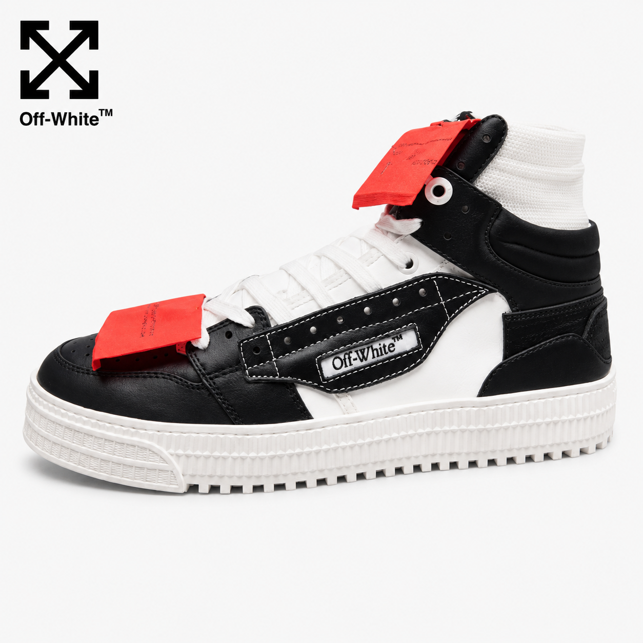 OFF-Whlte Arrow logo high-top sneakers#24