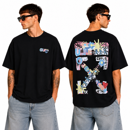 OFF-Whlte Arrow logo print T-shirt#85