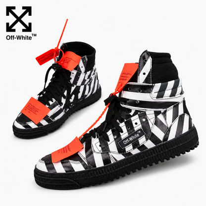 OFF-Whlte Arrow Logo Leather Sneakers #43