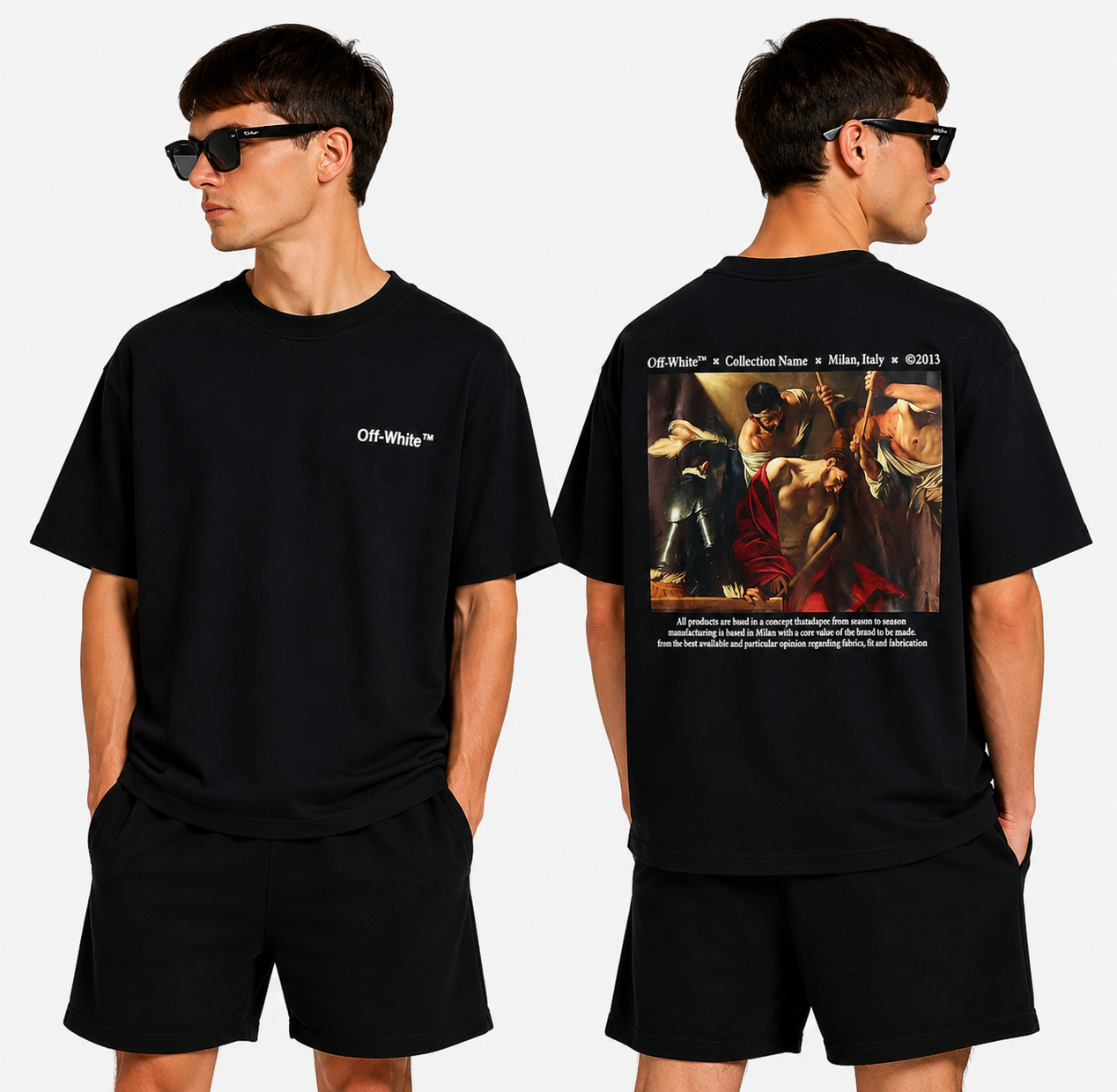 OFF-Whlte Arrow logo print T-shirt#89
